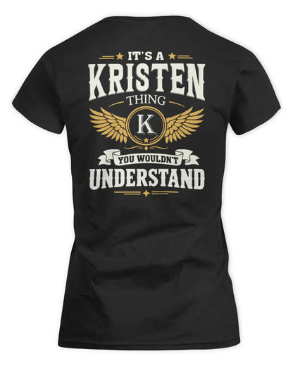 KRISTEN KT06-M008 It’s a [NAME] Thing – You Wouldn’t Understand | Personalized Vintage T-Shirt - Women's Standard T-Shirt - Black