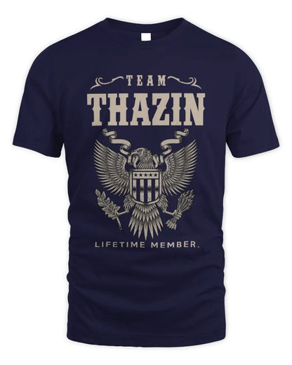 THAZIN TP06-K82 – Personalized Classic Style Apparel “Team NAME Lifetime Member” - Unisex Standard T-Shirt - Navy