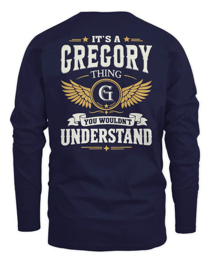 GREGORY KT06-M008 It’s a [NAME] Thing – You Wouldn’t Understand | Personalized Vintage T-Shirt - Men's Long Sleeved T-Shirt - Navy