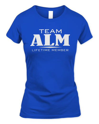 ALM BL62-K4-128 - Personalized “Team NAME Lifetime Member” - Women's Standard T-Shirt - Royal