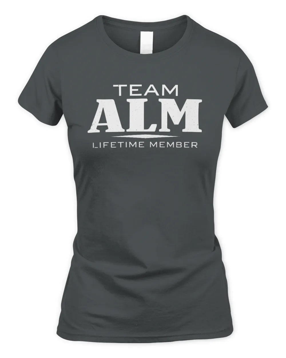 ALM BL62-K4-128 - Personalized “Team NAME Lifetime Member” - Women's Standard T-Shirt - Charcoal