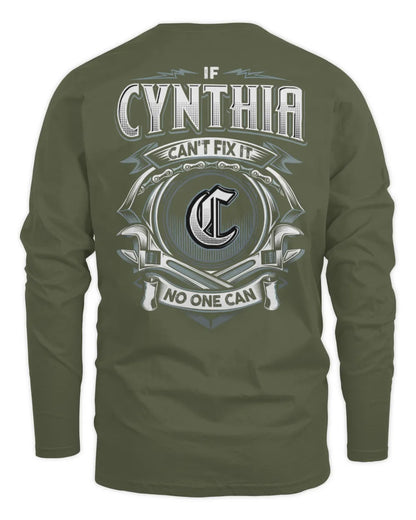 CYNTHIA AP81-K4-626 - Personalized Ahmed Quote Apparel “If Ahmed Can't Fix It, No One Can” - Men's Long Sleeved T-Shirt - Military Green