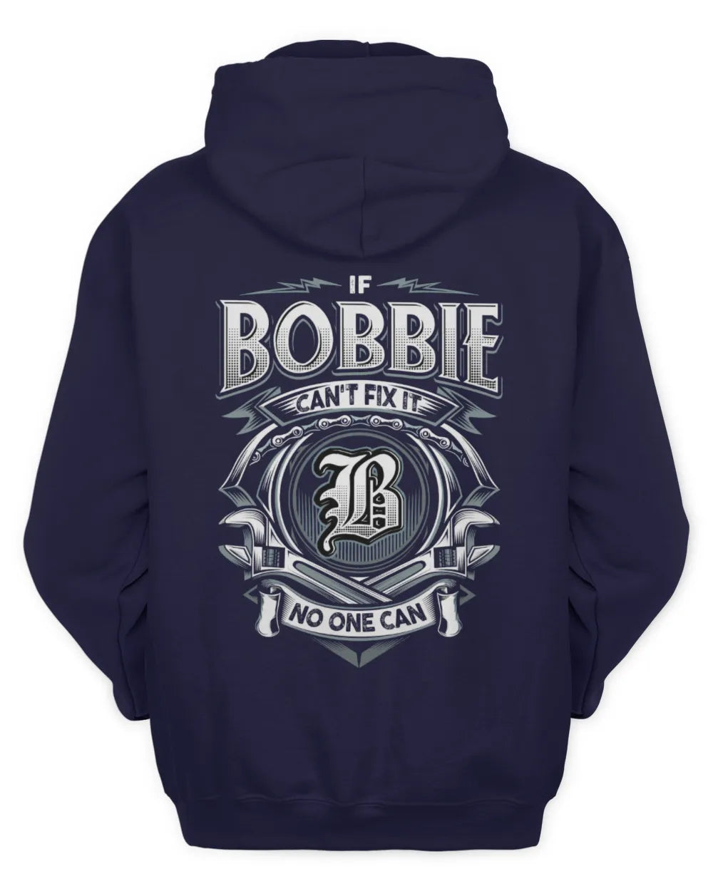 BOBBIE AP81-K4-626 - Personalized Ahmed Quote Apparel “If Ahmed Can't Fix It, No One Can” - Unisex Hoodie - Navy