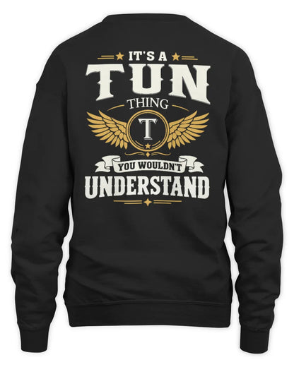 TUN KT06-M008 It’s a [NAME] Thing – You Wouldn’t Understand | Personalized Vintage T-Shirt - Unisex Sweatshirt - Black
