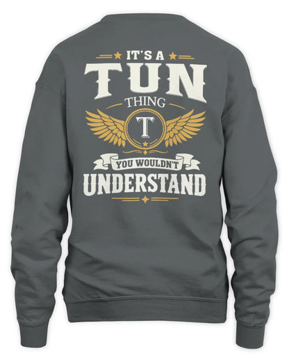 TUN KT06-M008 It’s a [NAME] Thing – You Wouldn’t Understand | Personalized Vintage T-Shirt - Unisex Sweatshirt - Charcoal