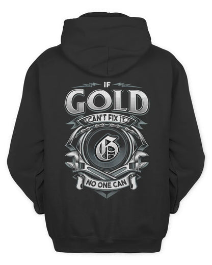 GOLD AP81-K4-626 - Personalized Ahmed Quote Apparel “If Ahmed Can't Fix It, No One Can” - Unisex Hoodie - Black