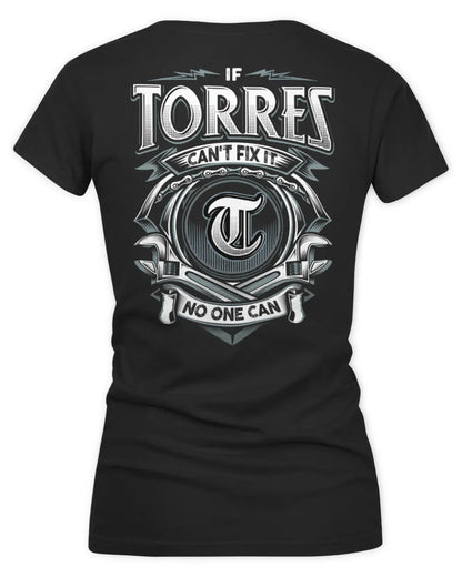 TORRES AP81-K4-626 - Personalized Ahmed Quote Apparel “If Ahmed Can't Fix It, No One Can” - Women's V-Neck T-Shirt - Black