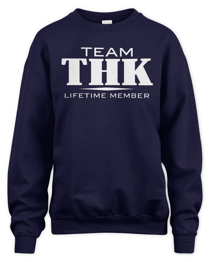 THK BL62-K4-128 - Personalized “Team NAME Lifetime Member” - Unisex Sweatshirt - Navy