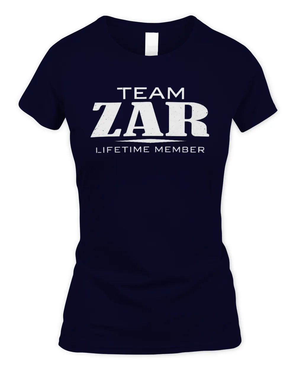 ZAR BL62-K4-128 - Personalized “Team NAME Lifetime Member” - Women's Standard T-Shirt - Navy
