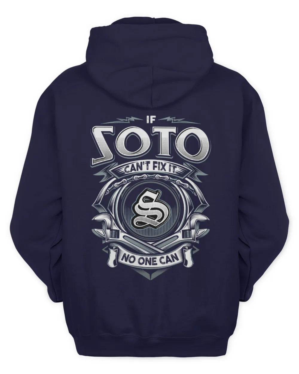 SOTO AP81-K4-626 - Personalized Ahmed Quote Apparel “If Ahmed Can't Fix It, No One Can” - Unisex Hoodie - Navy