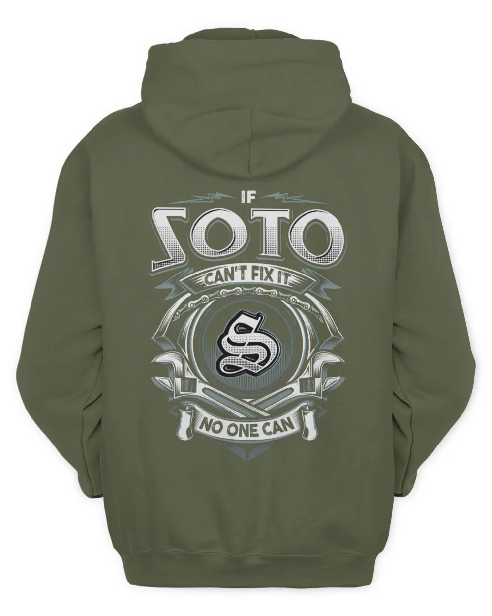 SOTO AP81-K4-626 - Personalized Ahmed Quote Apparel “If Ahmed Can't Fix It, No One Can” - Unisex Hoodie - Military Green
