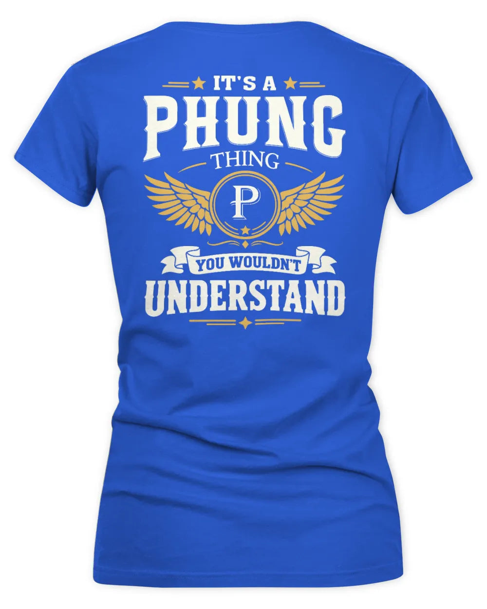 PHUNG KT06-M008 It’s a [NAME] Thing – You Wouldn’t Understand | Personalized Vintage T-Shirt - Women's V-Neck T-Shirt - Royal