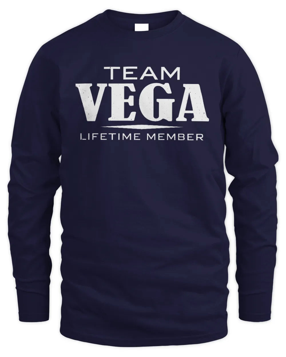 VEGA BL62-K4-128 - Personalized “Team NAME Lifetime Member” - Men's Long Sleeved T-Shirt - Navy