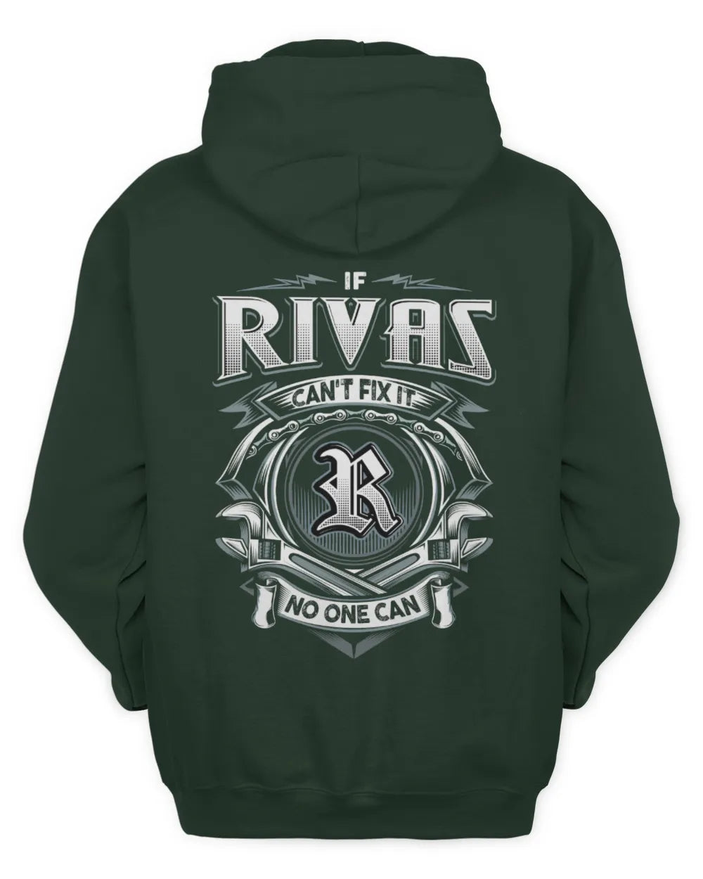 RIVAS AP81-K4-626 - Personalized Ahmed Quote Apparel “If Ahmed Can't Fix It, No One Can” - Unisex Hoodie - Forest Green