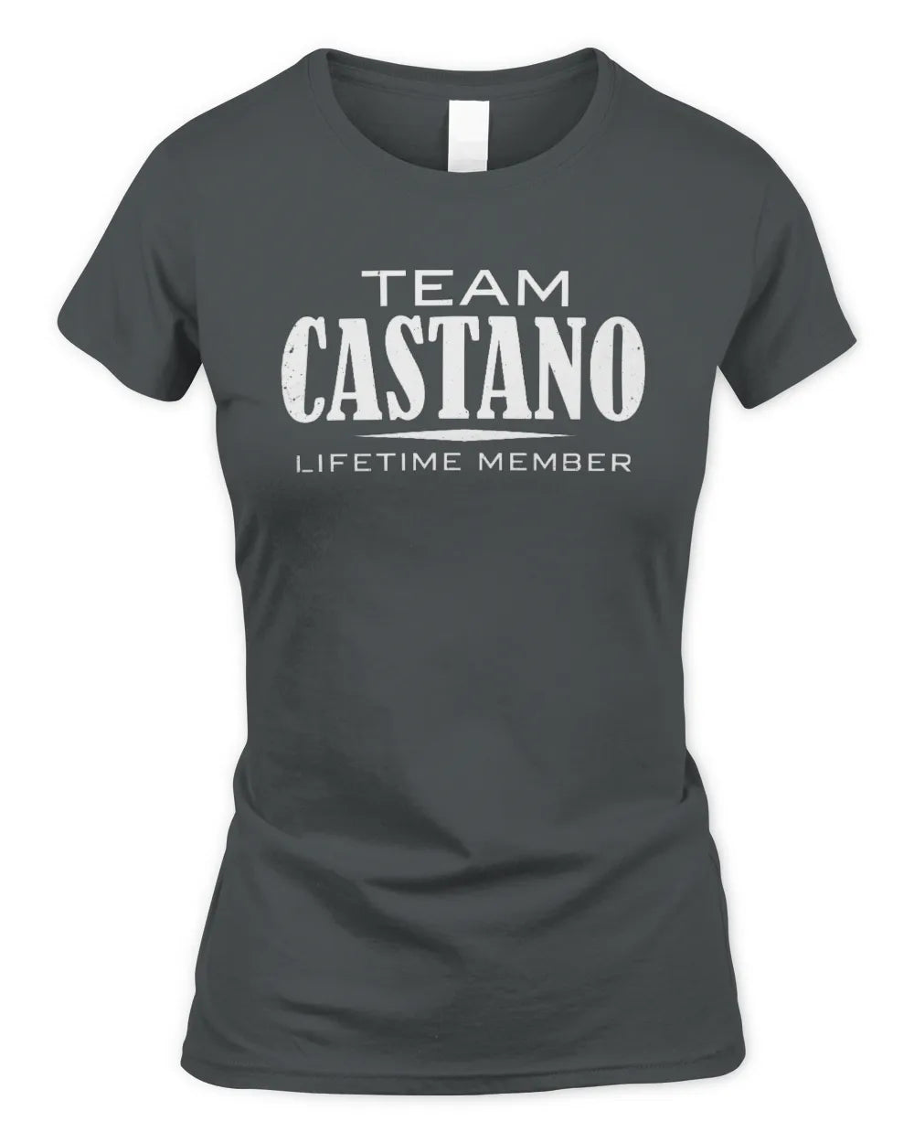 CASTANO BL62-K4-128 - Personalized “Team NAME Lifetime Member” - Women's Standard T-Shirt - Charcoal