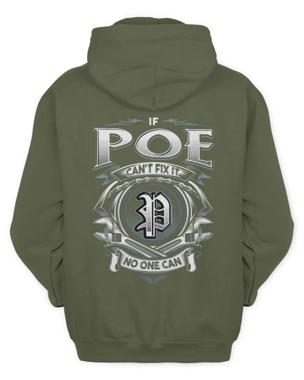 POE AP81-K4-626 - Personalized Ahmed Quote Apparel “If Ahmed Can't Fix It, No One Can” - Unisex Hoodie - Military Green