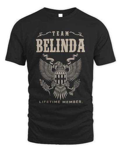 BELINDA TP06-K82 – Personalized Classic Style Apparel “Team NAME Lifetime Member” - Unisex Standard T-Shirt - Black