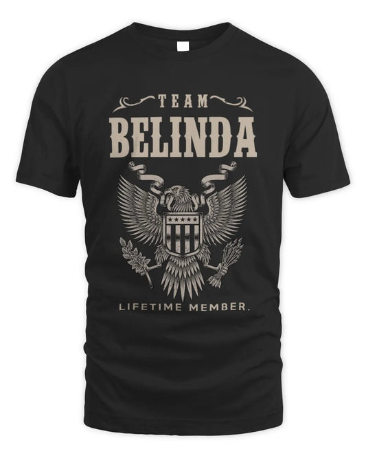 BELINDA TP06-K82 – Personalized Classic Style Apparel “Team NAME Lifetime Member” - Unisex Standard T-Shirt - Black