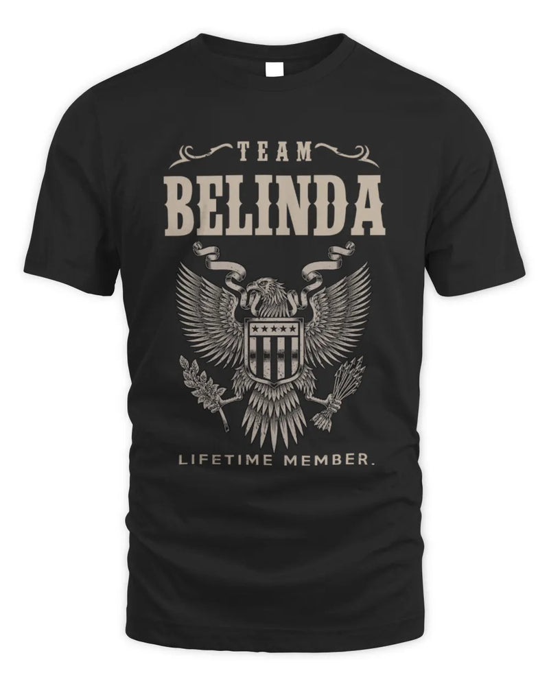 BELINDA TP06-K82 – Personalized Classic Style Apparel “Team NAME Lifetime Member” - Unisex Standard T-Shirt - Black