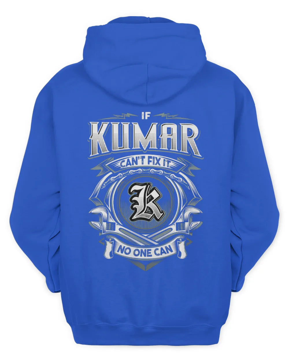 KUMAR AP81-K4-626 - Personalized Ahmed Quote Apparel “If Ahmed Can't Fix It, No One Can” - Unisex Hoodie - Royal
