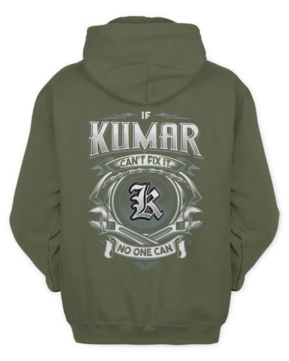 KUMAR AP81-K4-626 - Personalized Ahmed Quote Apparel “If Ahmed Can't Fix It, No One Can” - Unisex Hoodie - Military Green
