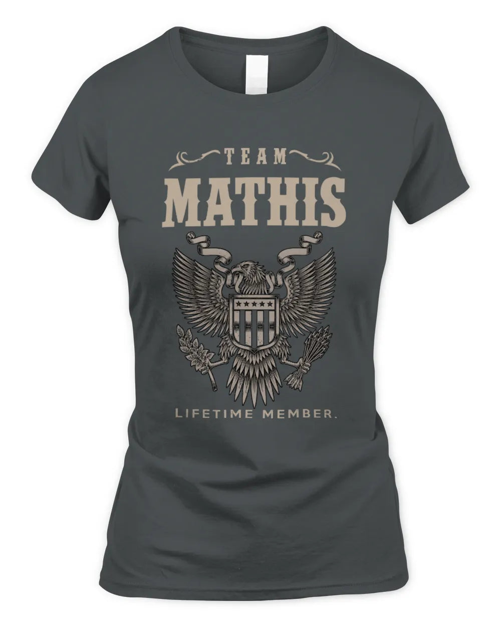 MATHIS TP06-K82 – Personalized Classic Style Apparel “Team NAME Lifetime Member” - Women's Standard T-Shirt - Charcoal