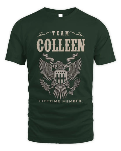 COLLEEN TP06-K82 – Personalized Classic Style Apparel “Team NAME Lifetime Member” - Unisex Standard T-Shirt - Forest Green