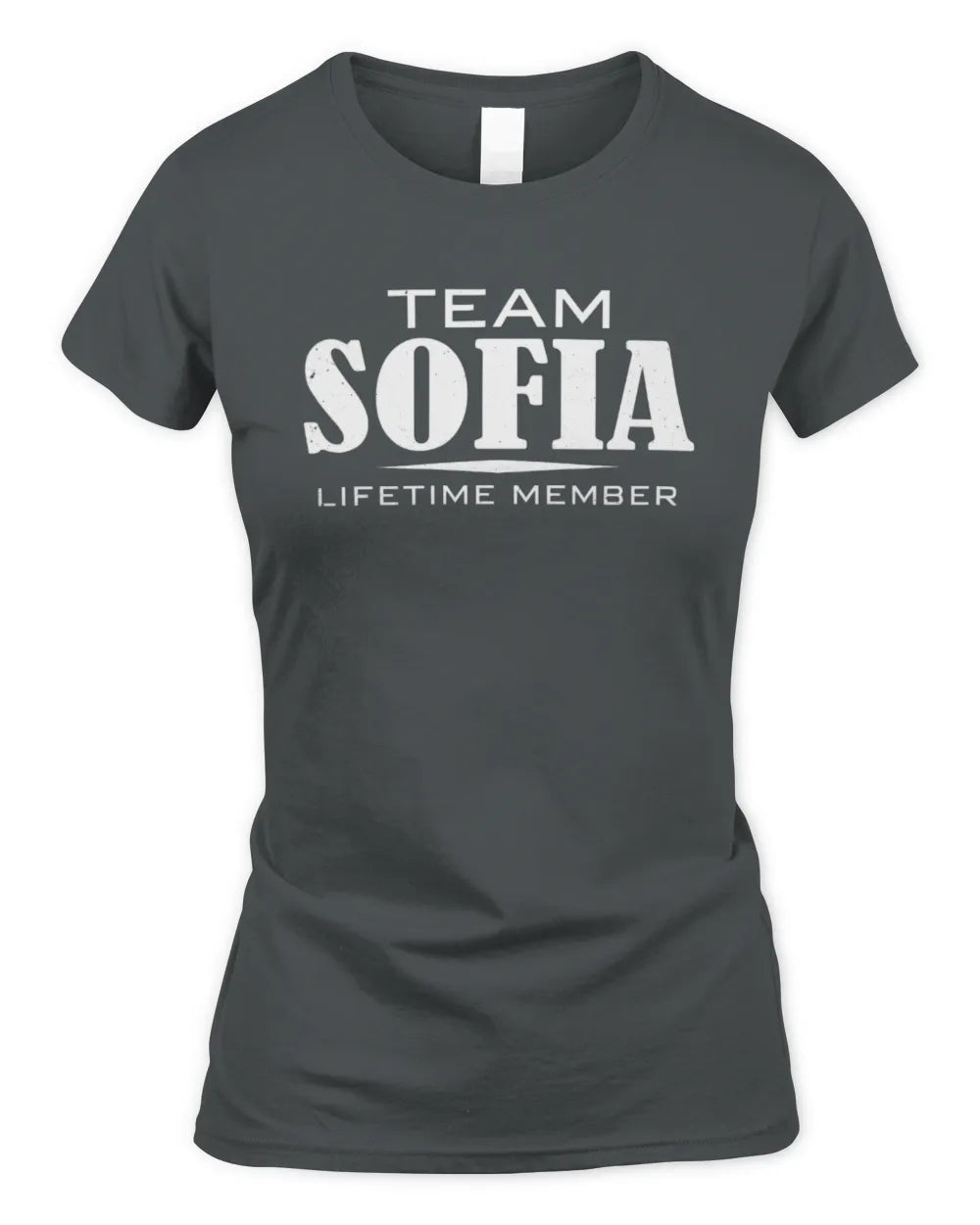 SOFIA BL62-K4-128 - Personalized “Team NAME Lifetime Member” - Women's Standard T-Shirt - Charcoal