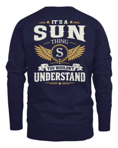 SUN KT06-M008 It’s a [NAME] Thing – You Wouldn’t Understand | Personalized Vintage T-Shirt - Men's Long Sleeved T-Shirt - Navy