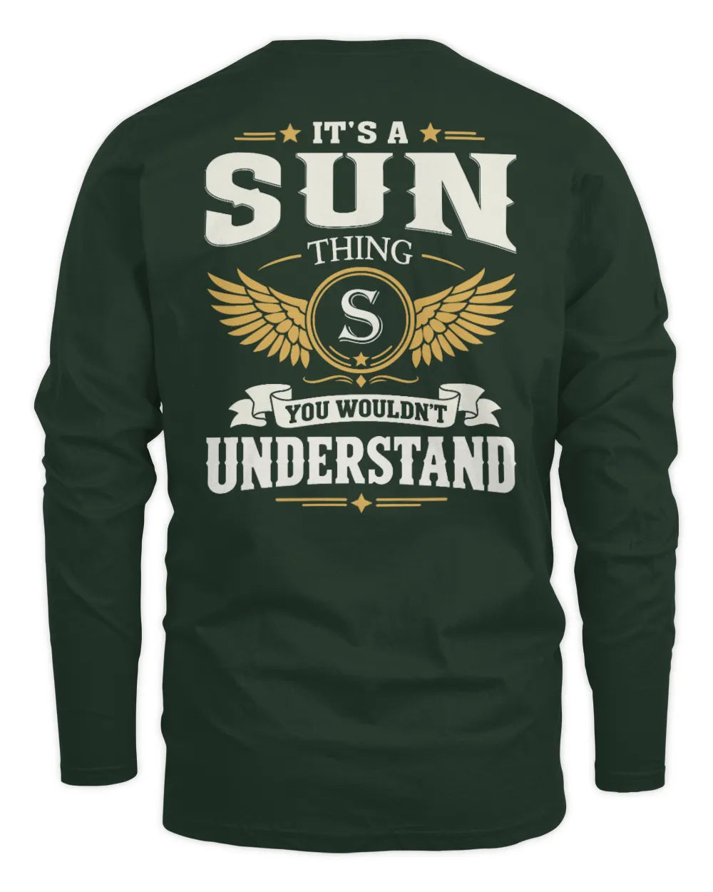 SUN KT06-M008 It’s a [NAME] Thing – You Wouldn’t Understand | Personalized Vintage T-Shirt - Men's Long Sleeved T-Shirt - Forest Green