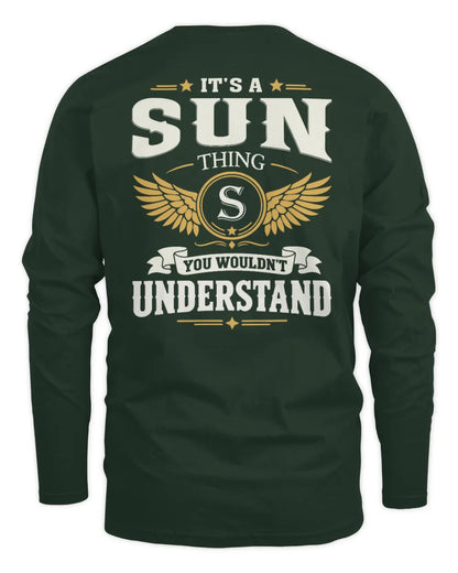 SUN KT06-M008 It’s a [NAME] Thing – You Wouldn’t Understand | Personalized Vintage T-Shirt - Men's Long Sleeved T-Shirt - Forest Green