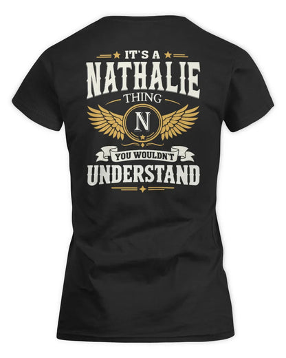 NATHALIE KT06-M008 It’s a [NAME] Thing – You Wouldn’t Understand | Personalized Vintage T-Shirt - Women's Standard T-Shirt - Black