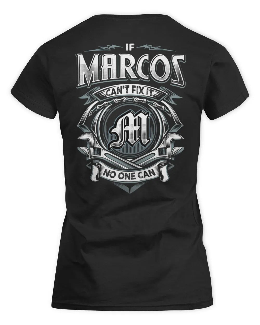 MARCOS AP81-K4-626 - Personalized Ahmed Quote Apparel “If Ahmed Can't Fix It, No One Can” - Women's Standard T-Shirt - Black
