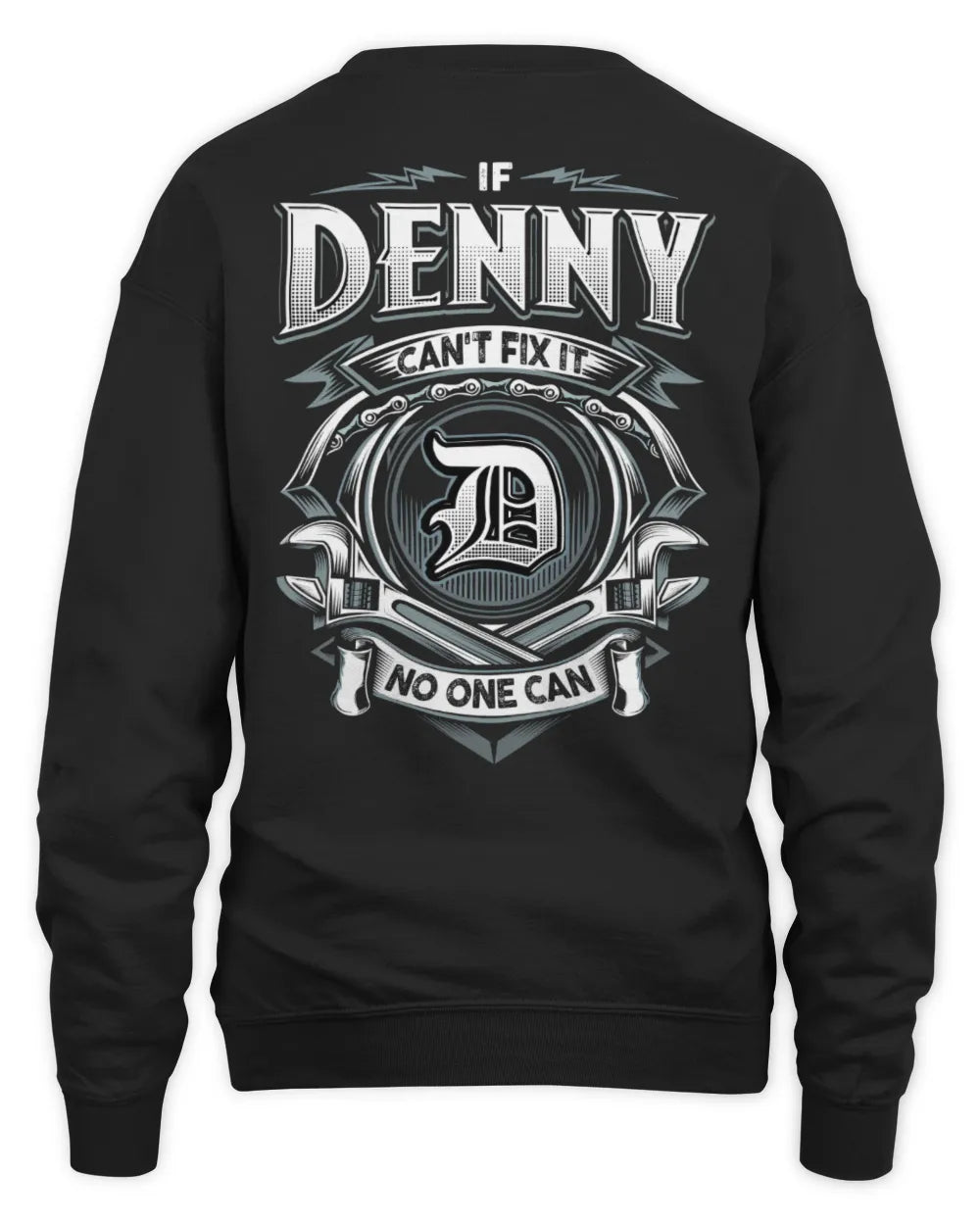 DENNY AP81-K4-626 - Personalized Ahmed Quote Apparel “If Ahmed Can't Fix It, No One Can” - Unisex Sweatshirt - Black