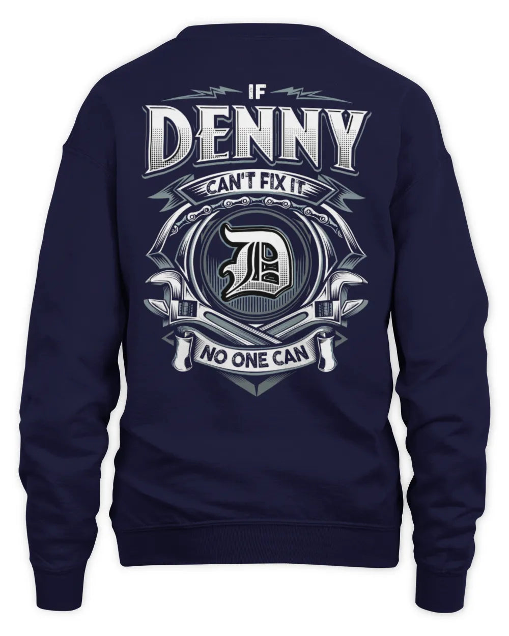 DENNY AP81-K4-626 - Personalized Ahmed Quote Apparel “If Ahmed Can't Fix It, No One Can” - Unisex Sweatshirt - Navy