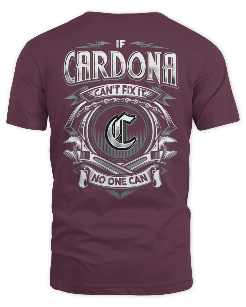 CARDONA AP81-K4-626 - Personalized Ahmed Quote Apparel “If Ahmed Can't Fix It, No One Can” - Unisex Standard T-Shirt - Maroon
