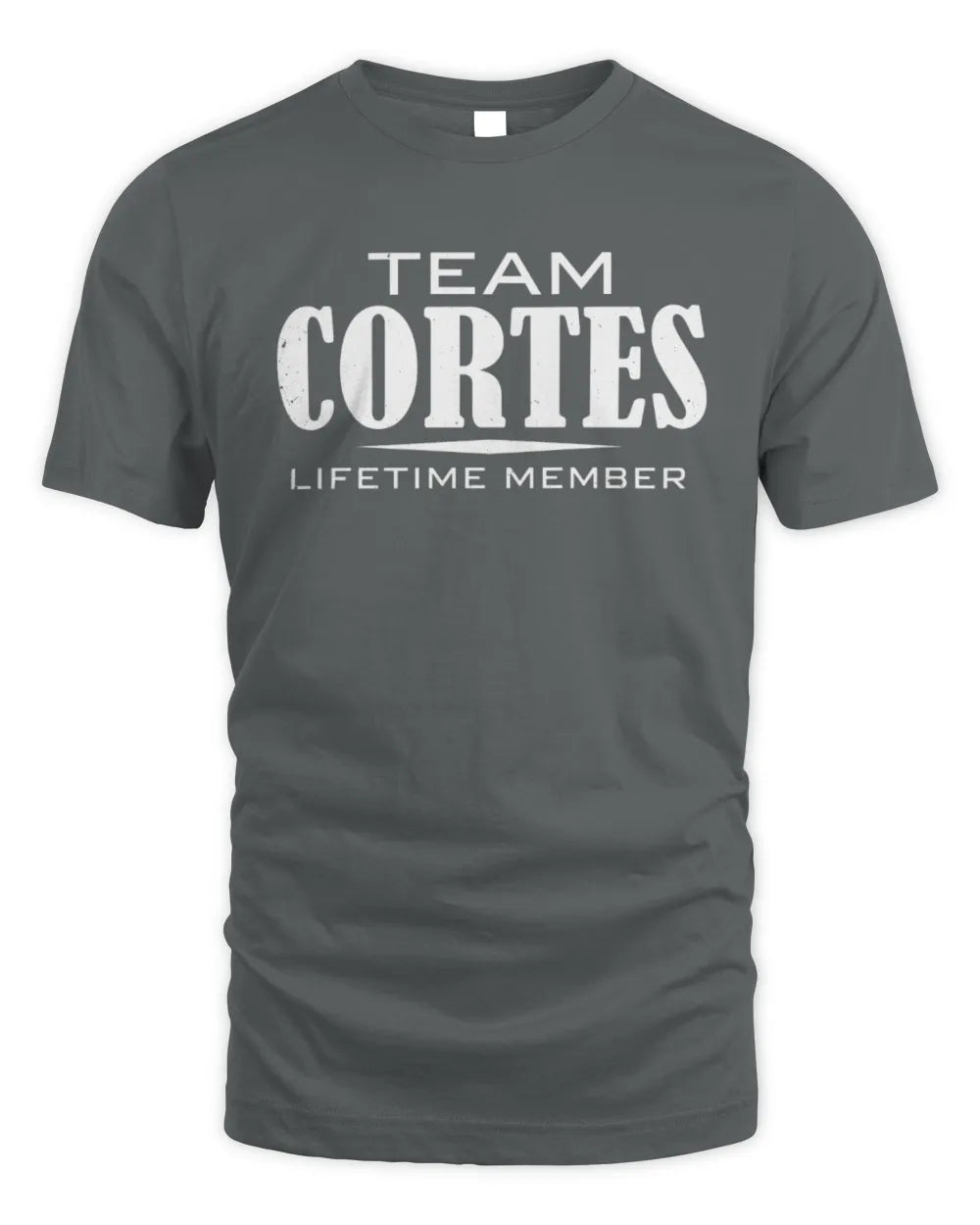 CORTES BL62-K4-128 - Personalized “Team NAME Lifetime Member” - Unisex Standard T-Shirt - Charcoal
