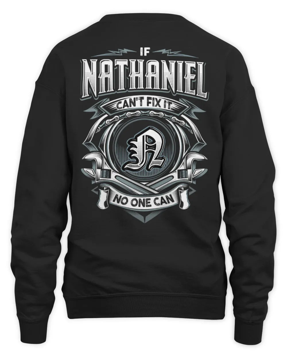 NATHANIEL AP81-K4-626 - Personalized Ahmed Quote Apparel “If Ahmed Can't Fix It, No One Can” - Unisex Sweatshirt - Black
