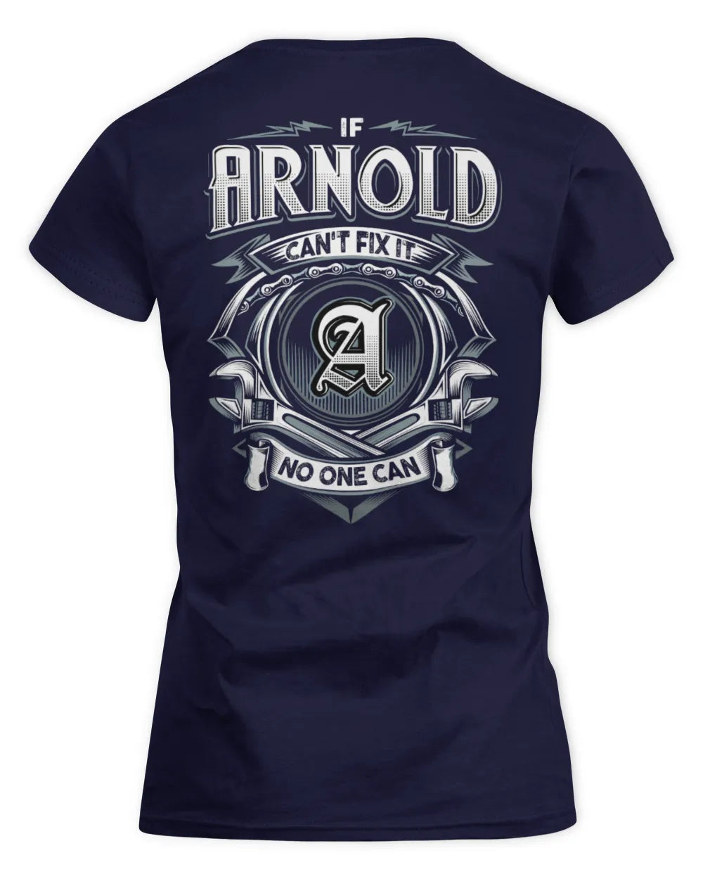 ARNOLD AP81-K4-626 - Personalized Ahmed Quote Apparel “If Ahmed Can't Fix It, No One Can” - Women's Standard T-Shirt - Navy