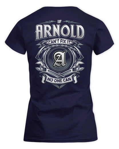 ARNOLD AP81-K4-626 - Personalized Ahmed Quote Apparel “If Ahmed Can't Fix It, No One Can” - Women's Standard T-Shirt - Navy