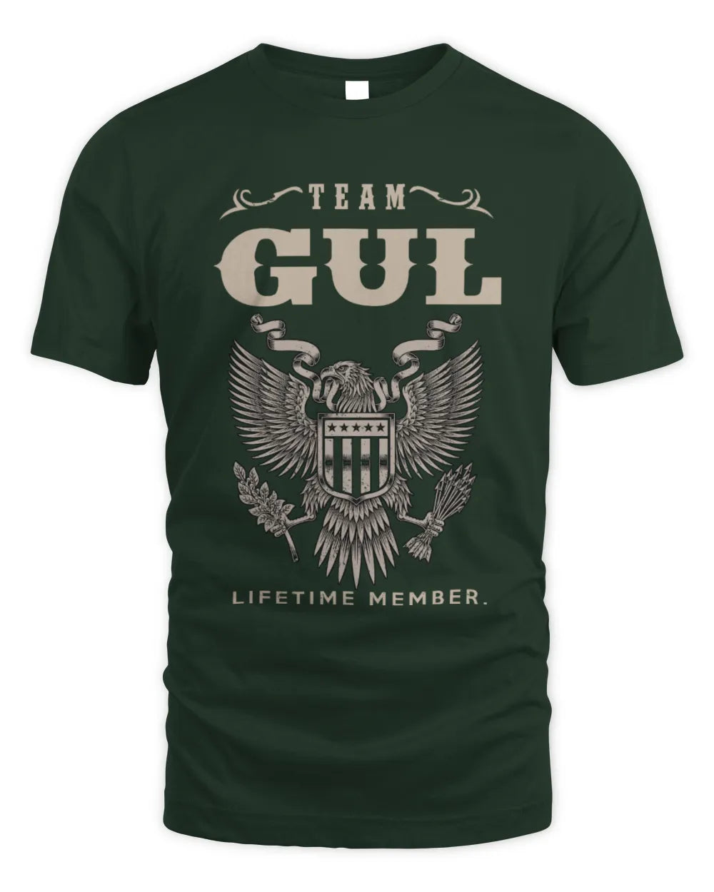 GUL TP06-K82 – Personalized Classic Style Apparel “Team NAME Lifetime Member” - Unisex Standard T-Shirt - Forest Green