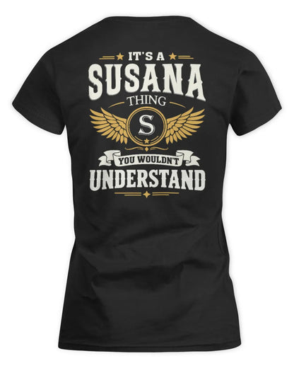 SUSANA KT06-M008 It’s a [NAME] Thing – You Wouldn’t Understand | Personalized Vintage T-Shirt - Women's Standard T-Shirt - Black