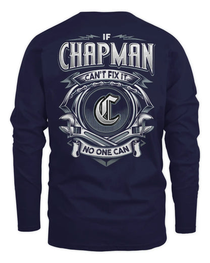 CHAPMAN AP81-K4-626 - Personalized Ahmed Quote Apparel “If Ahmed Can't Fix It, No One Can” - Men's Long Sleeved T-Shirt - Navy