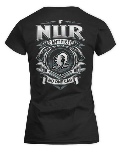 NUR AP81-K4-626 - Personalized Ahmed Quote Apparel “If Ahmed Can't Fix It, No One Can” - Women's Standard T-Shirt - Black