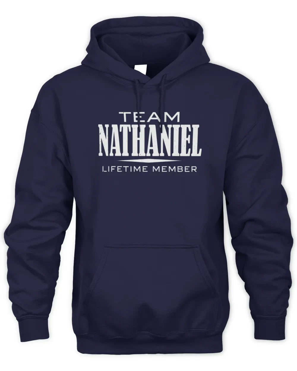 NATHANIEL BL62-K4-128 - Personalized “Team NAME Lifetime Member” - Unisex Hoodie - Navy