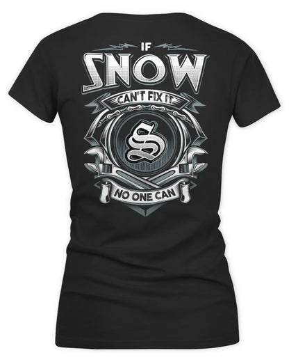 SNOW AP81-K4-626 - Personalized Ahmed Quote Apparel “If Ahmed Can't Fix It, No One Can” - Women's V-Neck T-Shirt - Black