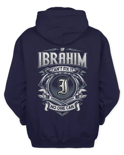 IBRAHIM AP81-K4-626 - Personalized Ahmed Quote Apparel “If Ahmed Can't Fix It, No One Can” - Unisex Hoodie - Navy