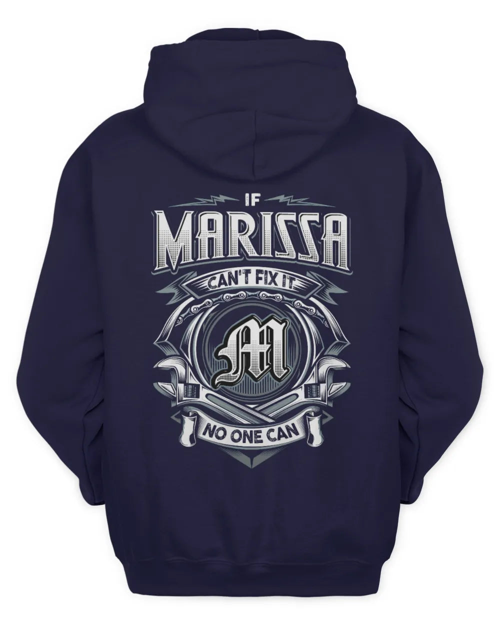 MARISSA AP81-K4-626 - Personalized Ahmed Quote Apparel “If Ahmed Can't Fix It, No One Can” - Unisex Hoodie - Navy