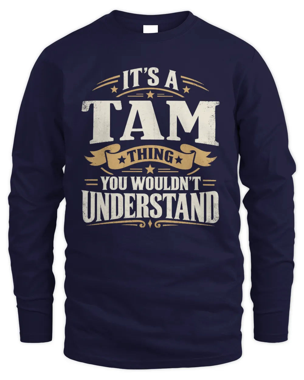 TAM P08 TH51 - Personalized “It’s a/an [NAME] Thing – You Wouldn’t Understand” Shirt - Men's Long Sleeved T-Shirt - Navy