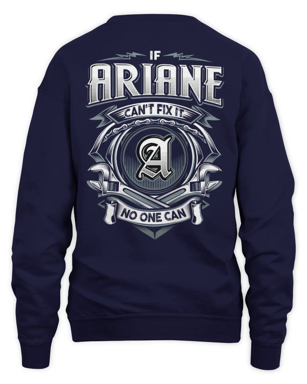 ARIANE AP81-K4-626 - Personalized Ahmed Quote Apparel “If Ahmed Can't Fix It, No One Can” - Unisex Sweatshirt - Navy